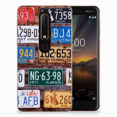 Nokia 6 (2018) Siliconen Hoesje met foto Kentekenplaten