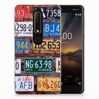 Nokia 6 (2018) Siliconen Hoesje met foto Kentekenplaten