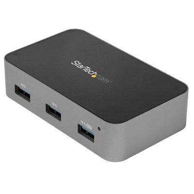 .com 4-poorts USB-C hub USB 3.1 Gen2 (10 Gbps) naar 4x USB-A - zelfgevoed incl universele voedingsadapter (HB31C4AS) - Hub - 4 x USB 3.1 Gen 2 - desktop - 110240 V wisselstroom - voor PN: PEXUSB321C
