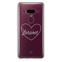 Forever heart pastel: HTC U12+ Transparant Hoesje