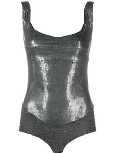 Atu Body Couture haut sans manches à sequins brodés - Gris