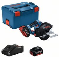 Bosch Blauw GKM 18V-50 Accu-cirkelzaag | 136 mm |2 x 5,0 Ah accu + Snellader | In L-Boxx 06016B8002