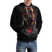 grafische puppy herenmode 3D-print hoodie vakantie streetwear hoodies zwart hooded print fleece winter lente herfstdesigner sweatshirt met capuchon Lightinthebox - thumbnail