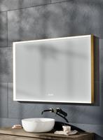 Thebalux M20 spiegel 120x80cm met verlichting en verwarming messing - thumbnail