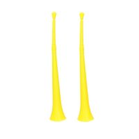 4x stuks gele vuvuzela grote blaastoeter 48 cm