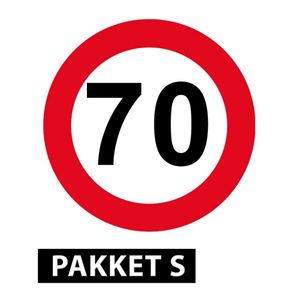 70 jaar feestartikelen pakket klein   -