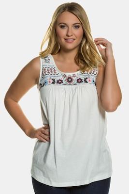 Ulla Popken Top, lichte A-lijn, etnodessin - Grote Maten