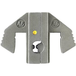 TOOLCRAFT PLE-0A6 Krimp-onderdelen Geïsoleerde platte stekkerhulzen Krimpbereik: 4.0 tot 6.0 mm² Geschikt voor merk: TOOLCRAFT PZ-500