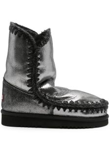 Mou bottines Eskimo 18 en cuir à design métallisé - Noir