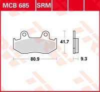 TRW Remblokken, en remschoenen voor de moto, MCB685SRM Sinter maxi scooter