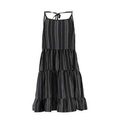 Frankie&Liberty jurk Tess met all over print en volant zwart Frankie&Liberty jurk Tess met all over print en volant zwart