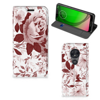 Bookcase Motorola Moto G7 Play Watercolor Flowers