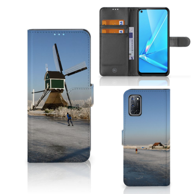 OPPO A72 | OPPO A52 Flip Cover Schaatsers OPPO A72 | OPPO A52 Flip Cover Schaatsers