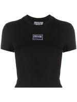 Versace Jeans Couture haut crop à patch logo - Noir