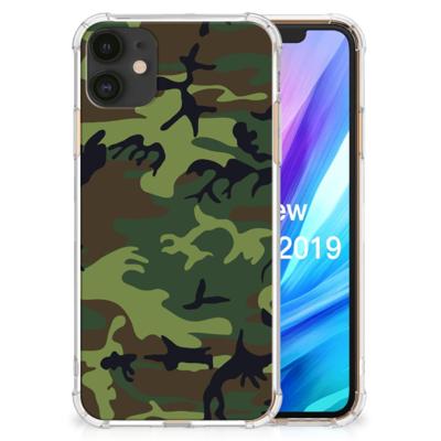 Apple iPhone 11 Doorzichtige Silicone Hoesje Army Dark Apple iPhone 11 Doorzichtige Silicone Hoesje Army Dark
