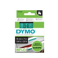 DYMO D1 -Standard Labels - Black on Green - 19mm x 7m - thumbnail