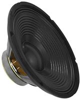 Monacor SP-302PA universele woofer met 100 Watt nominaal vermogen en 8 Ohm impedantie, 12 inch basluidspreker, zwart
