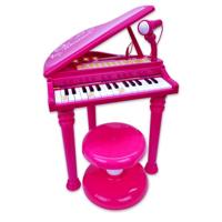 Bontempi elektronische piano met microfoon 53 cm roze
