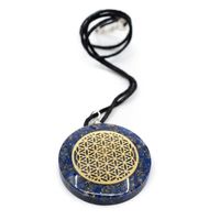 Orgonite Hanger Bloem des levens Rond Lapis Lazuli - thumbnail