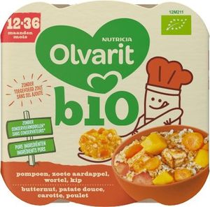 Pompoen zoete aardappel kip 12M211 bio