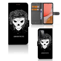 Telefoonhoesje met Naam Samsung Galaxy A72 Skull Hair - thumbnail