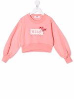 MSGM Kids sweat à logo - Rose