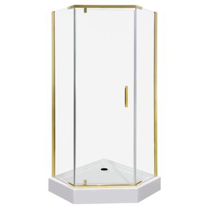 Kerra Kora vijfhoekige douchecabine 90x90cm goud