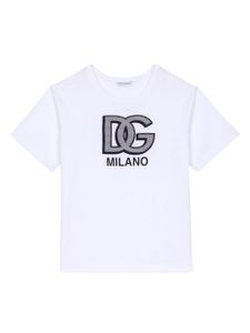 Dolce & Gabbana Kids t-shirt à imprimé DG - Blanc