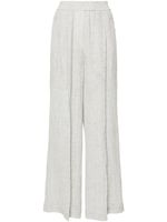 Brunello Cucinelli pantalon palazzo à taille haute - Gris