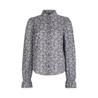 Eksept by Shoeby gebloemde blouse lichtblauw/paars