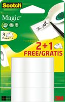 Scotch Magic plakband Ft 19 mm x 15 m 2 + 1 gratis - thumbnail