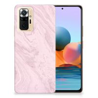 Xiaomi Redmi Note 10 Pro TPU Siliconen Hoesje Marble Pink - Origineel Cadeau Vriendin - thumbnail