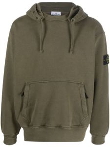 Stone Island hoodie en coton à patch Compass - Vert