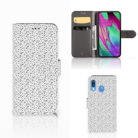 Samsung Galaxy A40 Telefoon Hoesje Stripes Dots