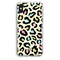 Leopard pattern: iPhone XS Max Transparant Hoesje - thumbnail