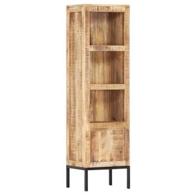 vidaXL Hoge kast 38x30x137 cm massief ruw mangohout