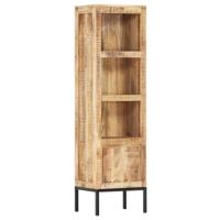 vidaXL Hoge kast 38x30x137 cm massief ruw mangohout