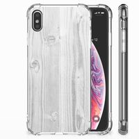 Apple iPhone Xs Max Stevig Telefoonhoesje White Wood