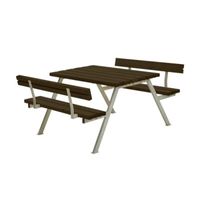 Picknicktafel Balkon Alpha Zwart 2 Rugleuningen