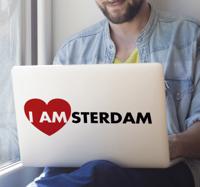 Muurstickers tekst I am Amsterdam