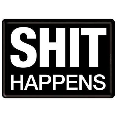 Shit Happens Metalen Postkaart Shit Happens Metalen Postkaart