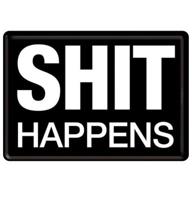Shit Happens Metalen Postkaart