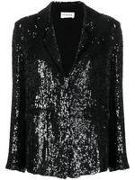 P.A.R.O.S.H. blazer boutonné à sequins - Noir - thumbnail