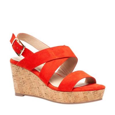 Scapino Blue Box sandalettes koraalrood Scapino Blue Box sandalettes koraalrood