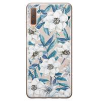 Samsung Galaxy A7 2018 siliconen telefoonhoesje - Touch of flowers