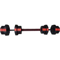 Viking Choice  Dumbbell set 2 x 10 kg met halterfunctie 2in1 – Rood