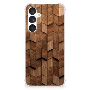 Stevig Telefoonhoesje voor Samsung Galaxy A55 Wooden Cubes