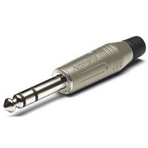 Amphenol ACPS-GN Jackplug 6,35 mm Stekker, recht Aantal polen: 3 Stereo Zilver 1 stuk(s)