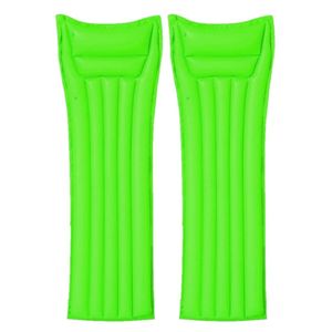 Set van 2x stuks bestway basic opblaasbaar luchtbed groen 183 cm volwassenen