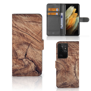 Samsung Galaxy S21 Ultra Book Style Case Tree Trunk